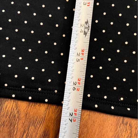 Chico’s women’s black with polka dots XL long sleeve lined shirt top blouse - Picture 9 of 11